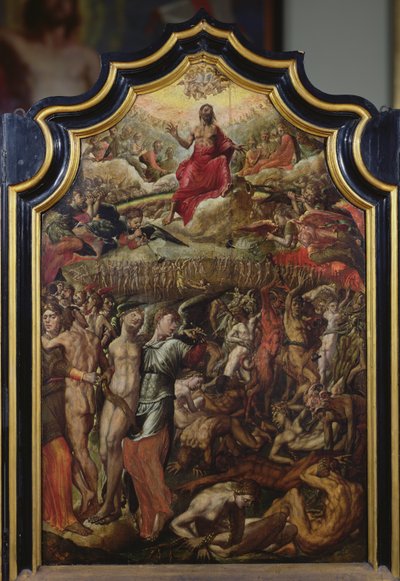 El Juicio Final, panel central de un tríptico, 1555 de Aertgen Claesz van Leyden