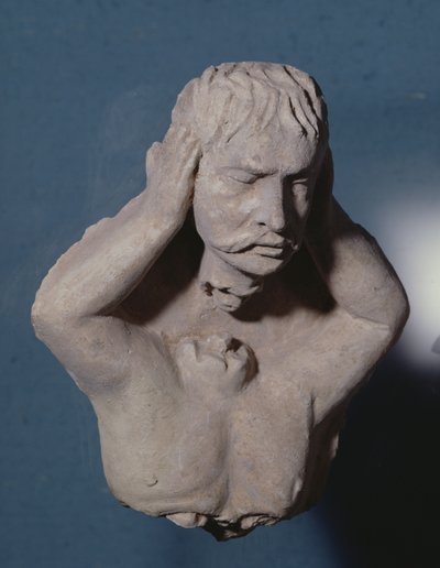 Demonio desprendiendo su cabeza, estilo greco-budista, de Hadda, siglo I-IV de Afghan School