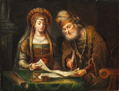 Ester y Mardoqueo de After Arent de Gelder