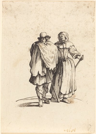 Pareja de mendigos de After Jacques Callot