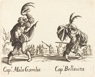 Cap. Mala Gamba y Cap. Bellavita de After Jacques Callot