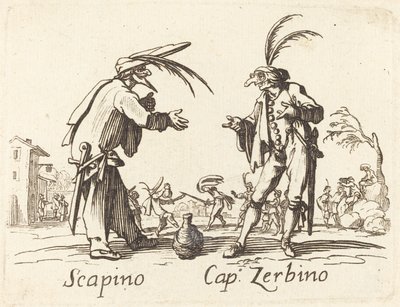Scapino y Cap. Zerbino de After Jacques Callot