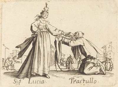 Signa. Lucía y Trastullo de After Jacques Callot