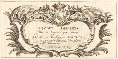 Página de Título para "Varios Paisajes" de After Jacques Callot
