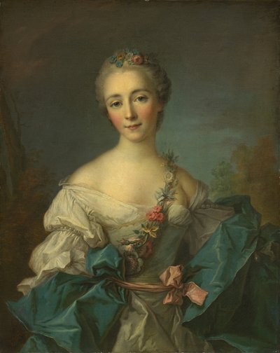 Retrato de una joven de After Jean Marc Nattier