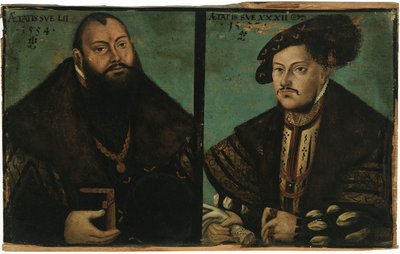 Johann Friedrich I, el Magnánimo, Elector de Sajonia y Johann Ernst de Sajonia de after Lucas Cranach the Elder