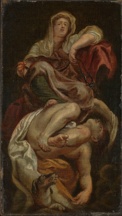 La templanza triunfa sobre la intemperancia de after Peter Paul Rubens