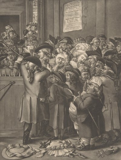 La puerta del parterre, 9 de noviembre de 1784 de After Robert Dighton the Elder.