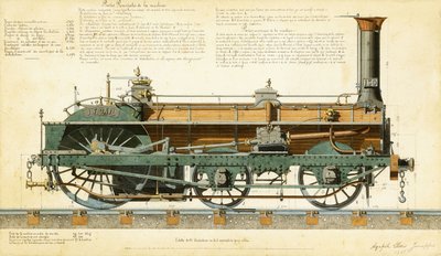 Locomotora de alta velocidad, 1864 de Agapele Jemeppes