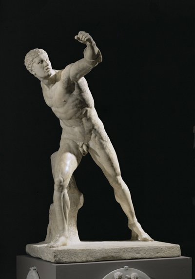 El gladiador Borghese, hallado en Anzio, Italia, hacia ... de Agasias Agasias