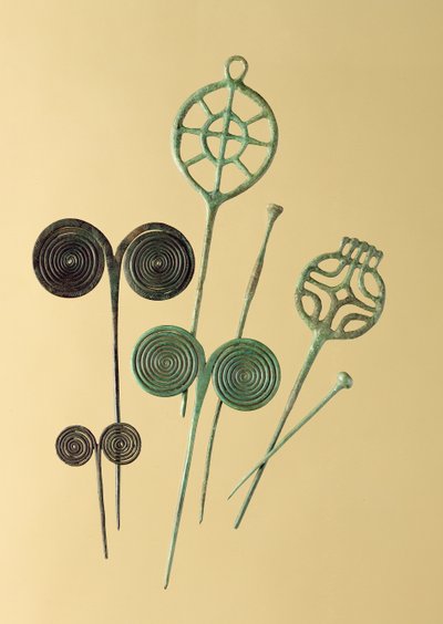 Agujas, de Ober- und Unterbinbach, Haina, Grossenlueder y Liebenau de Age Bronze