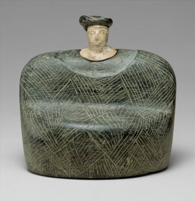 Cabeza de hacha con agujero de eje con demonio con cabeza de pájaro, jabalí y dragón, c. finales del 3er-milenio a.C. (alabastro) de Age Bronze