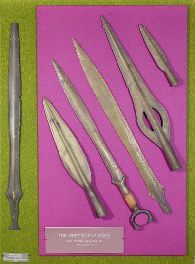 Espadas y puntas de lanza del Tesoro de Whittingham, Edad del Bronce Tardía, c.600 a.C. de Age Bronze