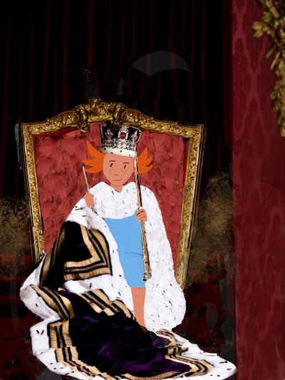 Coronación, 2023 (arte digital sobre fotografía) de Agnes Girardon