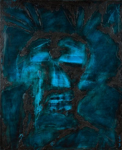 Henri, 2014 (técnica mixta, óleo sobre lienzo) de Agnes Girardon