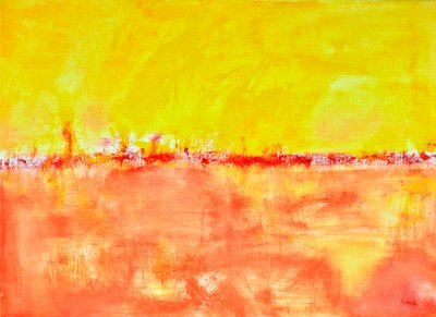 Horizonte, 2017 (técnica mixta sobre lienzo, acrílico) de Agnes Girardon