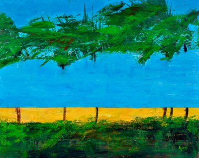Lombok, 2017 (acrílico sobre lienzo) de Agnes Girardon