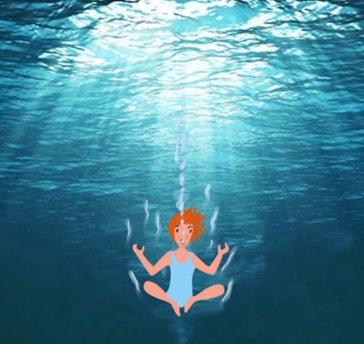 Meditación, 2023 (arte digital sobre fotografía) de Agnes Girardon