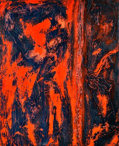 Rojo 2, 2014 (técnica mixta óleo sobre lienzo) de Agnes Girardon