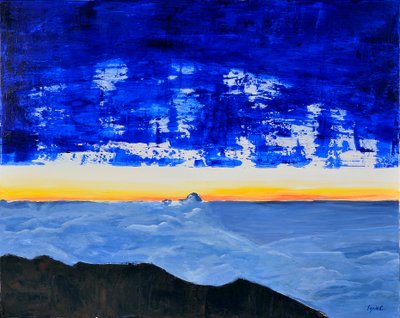 Rinjani, 2017 (acrílico sobre lienzo) de Agnes Girardon