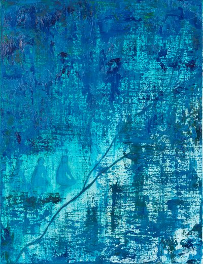 Tiempo1 , 2018 (óleo sobre lienzo) de Agnes Girardon