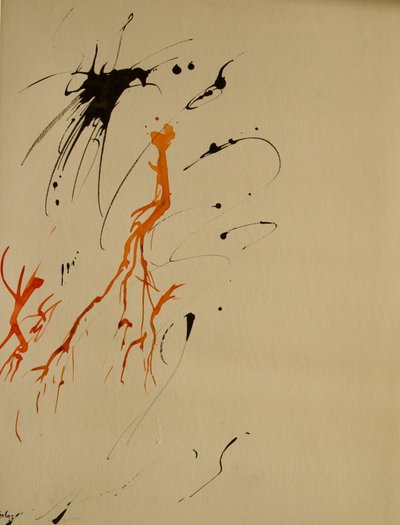 Sin título 17, 2016 (tinta y acrílico sobre papel) de Agnes Girardon