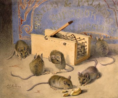 Ratones y galletas superiores de Huntley - Palmer, c.1920 de Agnes Louise Holding