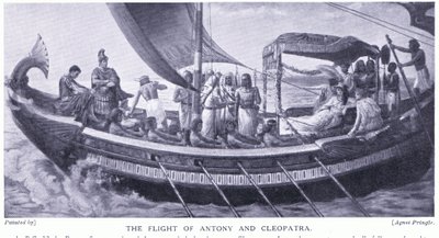 La huida de Antonio y Cleopatra, c.1920 de Agnes Pringle