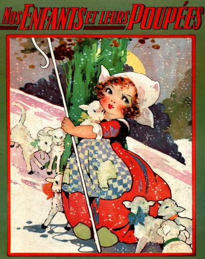 Una pequeña pastora, c.1920 (ilustración) de Agnes Richardson