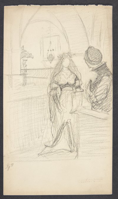 Boceto para "Agnete" de Agnes Slott Møller