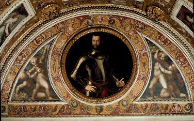 Retrato de Cosimo I de Medici, Gran Duque de Toscana y Padre de Francesco I de Agnolo (after) Bronzino