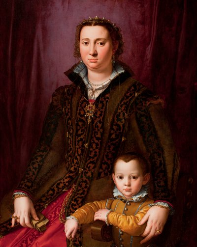 Retrato de Giovanna Chevara y Giovanni Montalvo, c.1560-65 (óleo sobre tabla) de Agnolo (circle of) Bronzino