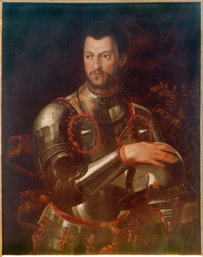 Retrato del Duque Cosimo I en armadura de Agnolo Bronzino