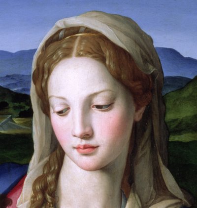 Sagrada Familia con Santa Ana y el niño San Juan Bautista, c.1550 (detalle) de Agnolo Bronzino
