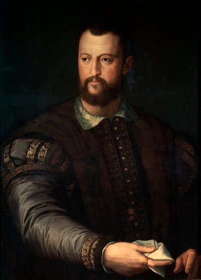 Retrato del Gran Duque de Toscana Cosimo I de Medici, 1519-1574, después de 1560 de Agnolo Bronzino