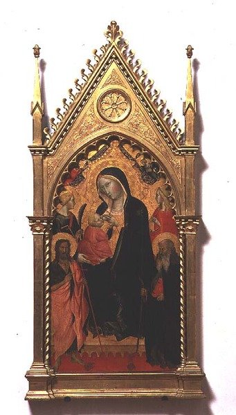 Madonna del Latte con Santos de Agnolo Gaddi