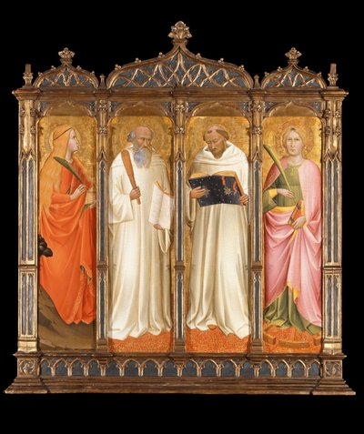 Santos María Magdalena, Benito, Bernardo de Claraval y Catalina de Alejandría de Agnolo Gaddi