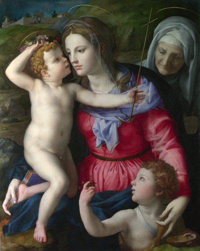 La Virgen y el Niño con San Juan Bautista y Santa Isabel de Agnolo Bronzino