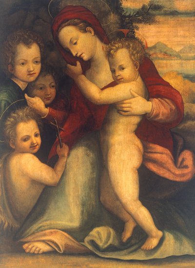 Virgen con el Niño, San Juan y ángeles de Agnolo Bronzino