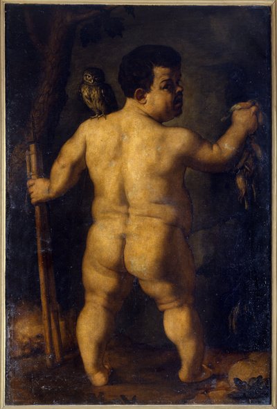 Nano Morgante. Retrato de uno de los enanos más célebres de la corte de Cosme I de Médici (segunda mitad del siglo XVI). Pintura de Agnolo Allori, llamado il Bronzino (1503 - 1572) de Agnolo Bronzino