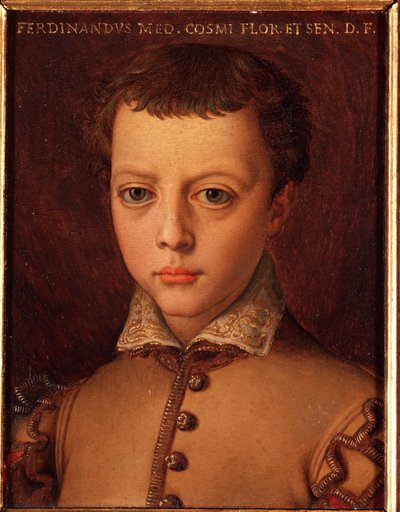 Retrato de Fernando I de Médicis (1549-1609) niño Pintura de Allori Angelo di Cosimo dit Bronzino (1503-1572) siglo XVI de Agnolo Bronzino