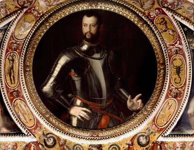 Retrato de Juan de Médicis llamado Juan de las Bandas Negras (Giovanni dalle Bande Nere) (1498-1526) por Bronzino (1503-1572) - Pintura conservada en el Palazzo Vecchio, Florencia de Agnolo Bronzino