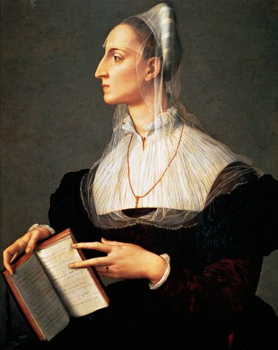 Retrato de Laura Battiferri (Urbino) de Agnolo Bronzino
