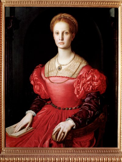 Retrato de Lucrezia Panciatichi, esposa de Bartolomeo Panciatichi (óleo sobre lienzo de Agnolo di Cosimo Bronzino