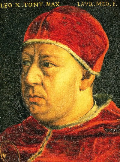 Retrato del Papa León X (Giovanni di Lorenzo de Medici) de Agnolo Bronzino