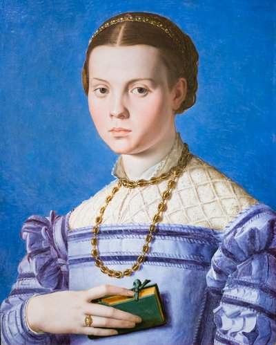 Retrato de una niña con un libro, posiblemente Giulia di Alessandro de Medici de Agnolo Bronzino