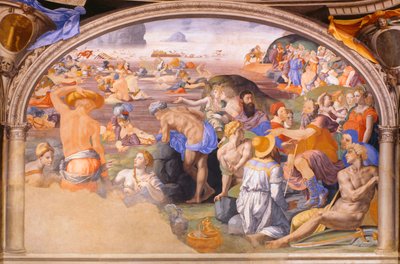 El cruce del Mar Rojo, por Agnolo Bronzino (1503-1572) 1540-1545 (fresco) de Agnolo Bronzino
