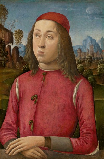Retrato de un joven, c. 1495-1500 de Agnolo di Domenico di Donnino