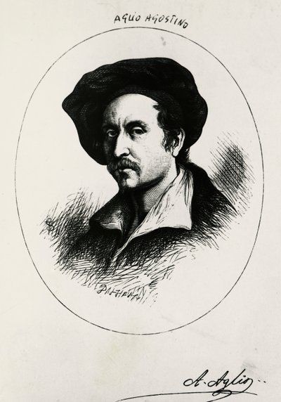 Autorretrato de Agostino Aglio (grabado) de Agostino Aglio