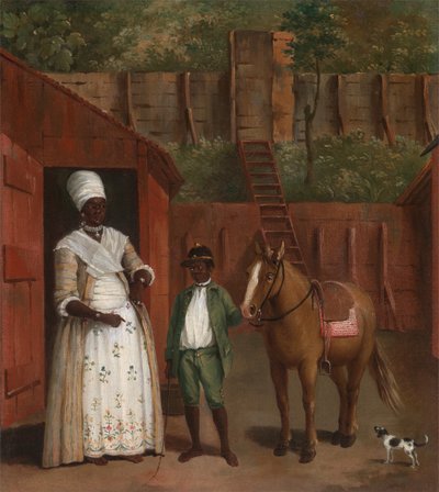 Una madre con su hijo y un pony, ca. 1775 de Agostino Brunias
